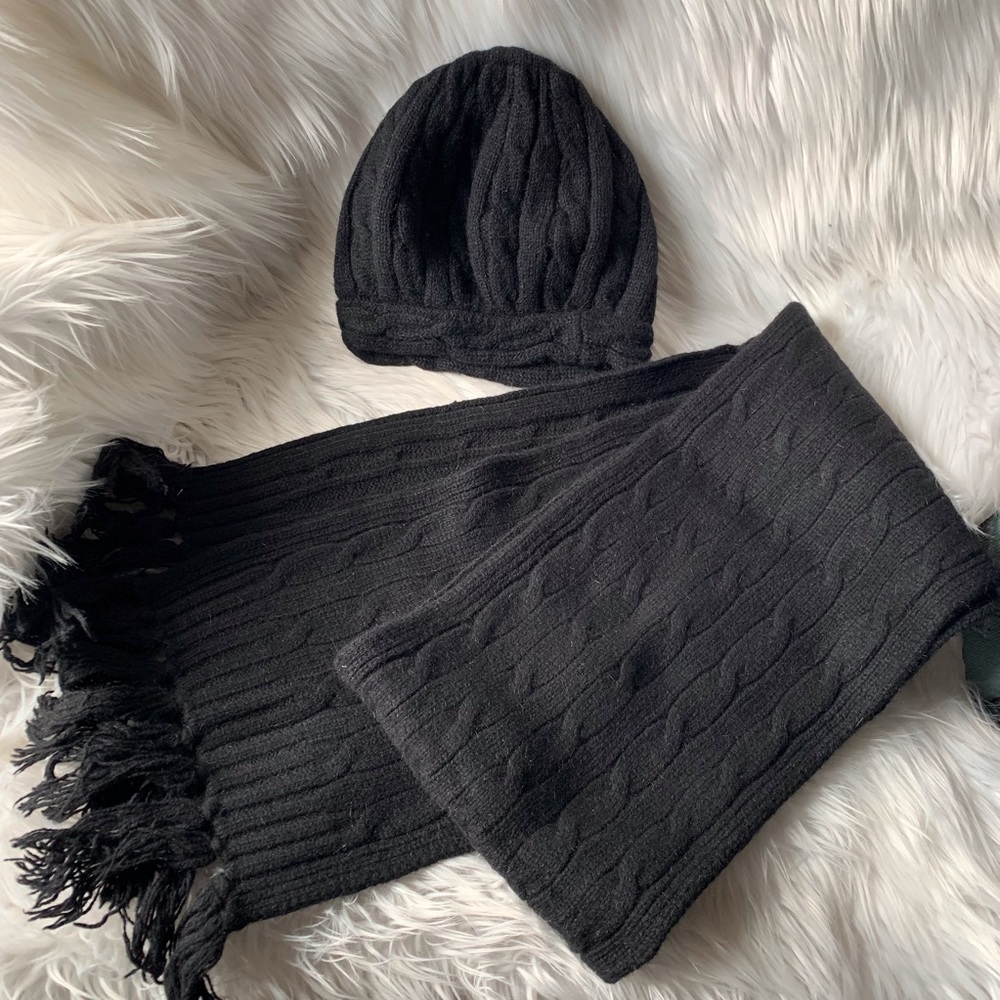 NWOT Eric Javits Angora & Wool Scarf and Beret Set